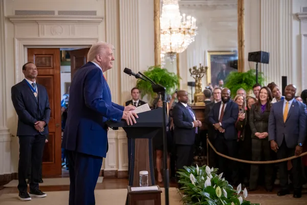 Trump floats National Guard deployment to Atlanta during White House Black History Month reception speech