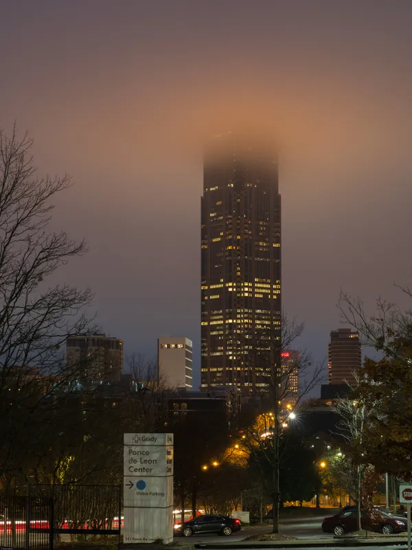 Morning Mist Makes Way for a Brilliant Spring-Like Saturday in Atlanta